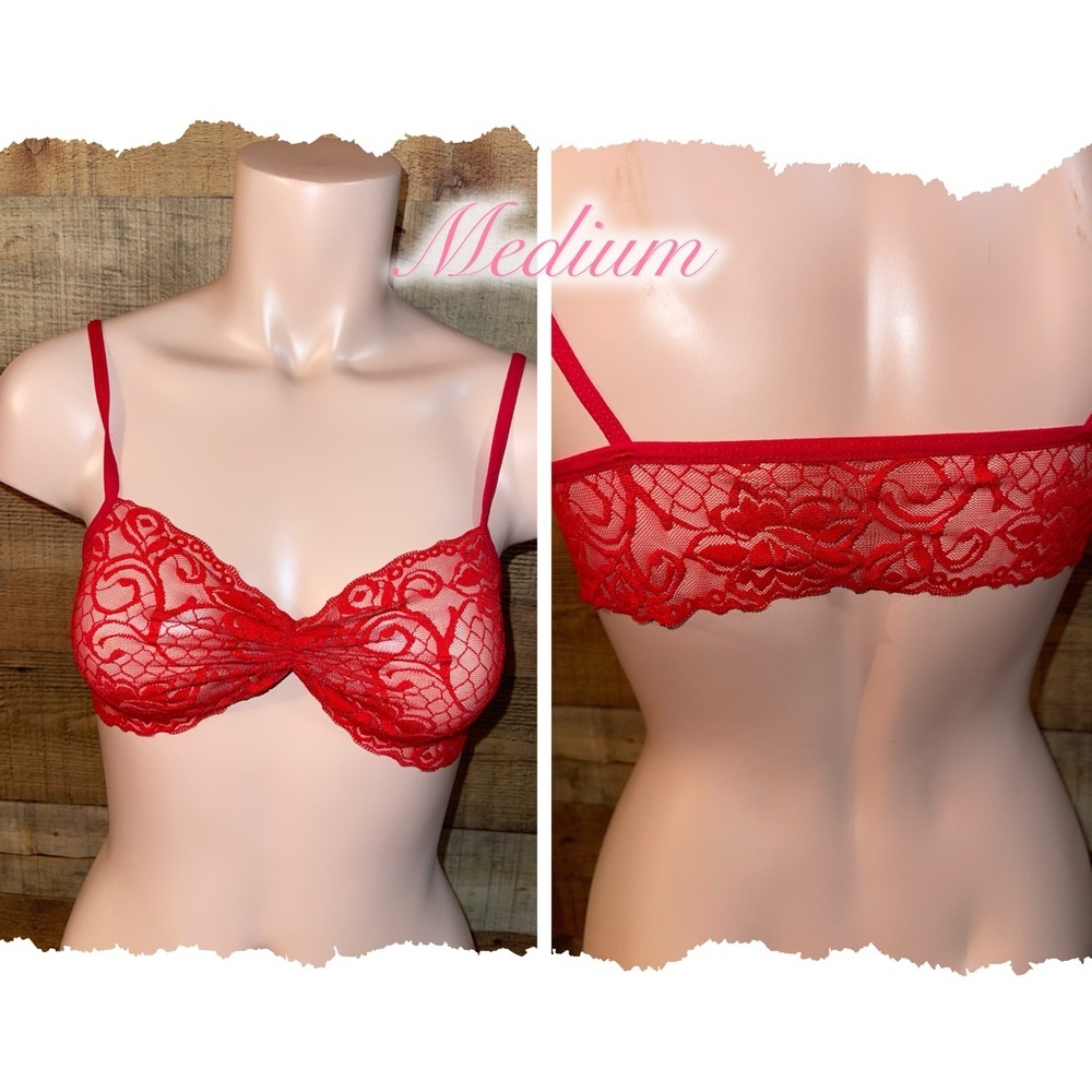 ♥️💋👠 Sexy Red Lace Bra